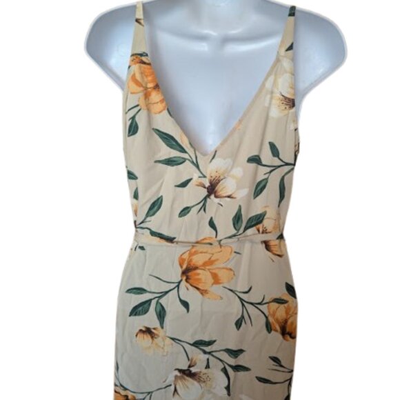 White and Yellow Floral Sleeveless Dress Size Medium - Picture 5 of 7